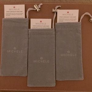 Lot 3 Michele watch pouches strap/bracelet storage